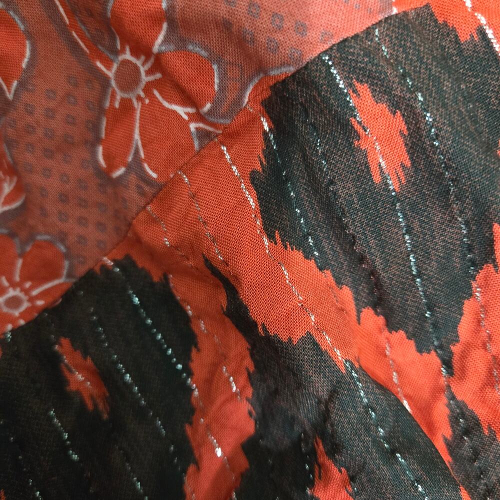 Boho Patchwork Harem Romper Red Tie Strap Jumper … - image 9